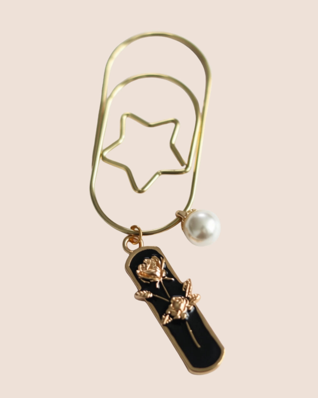 Gold Paperclip Charms