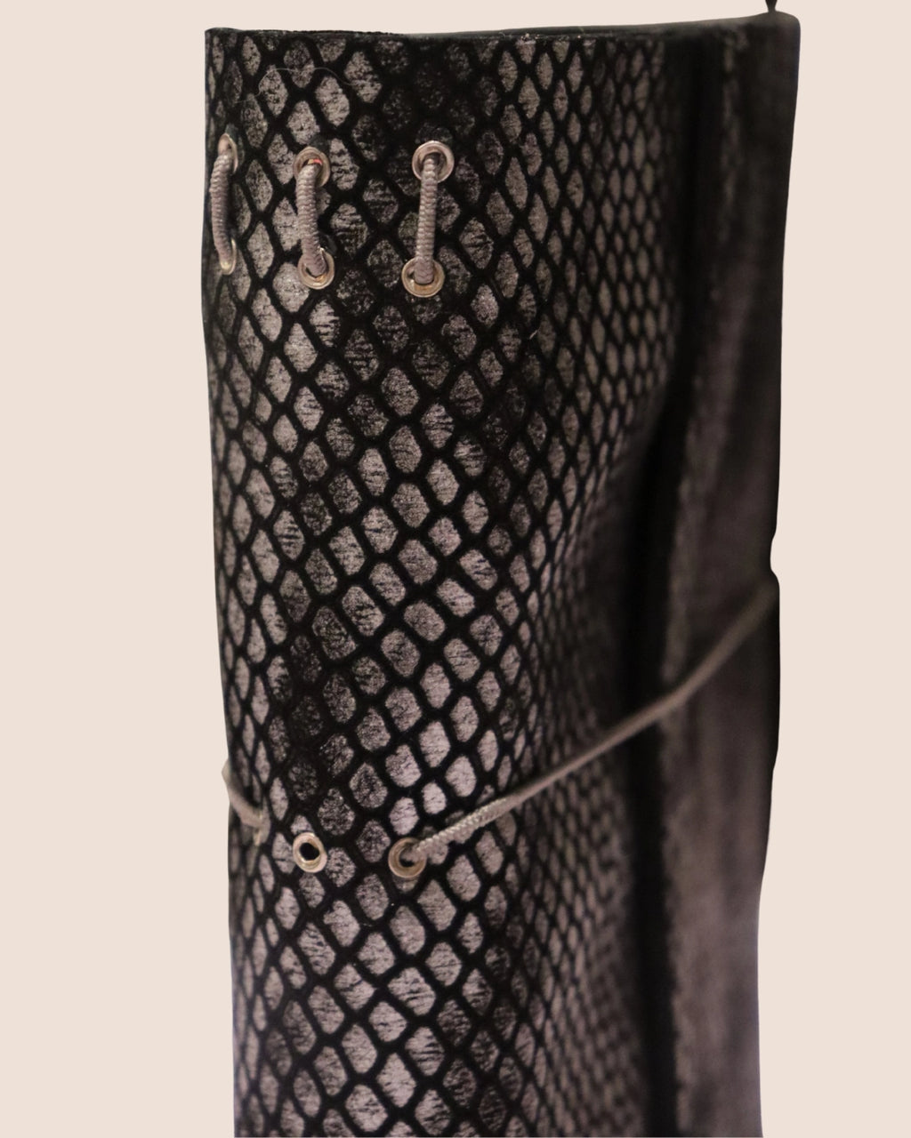 Grey Black A5, A6, A7, Trifold Snakeskin Leather Journal Cover