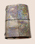 Disco silver A6 journal cover